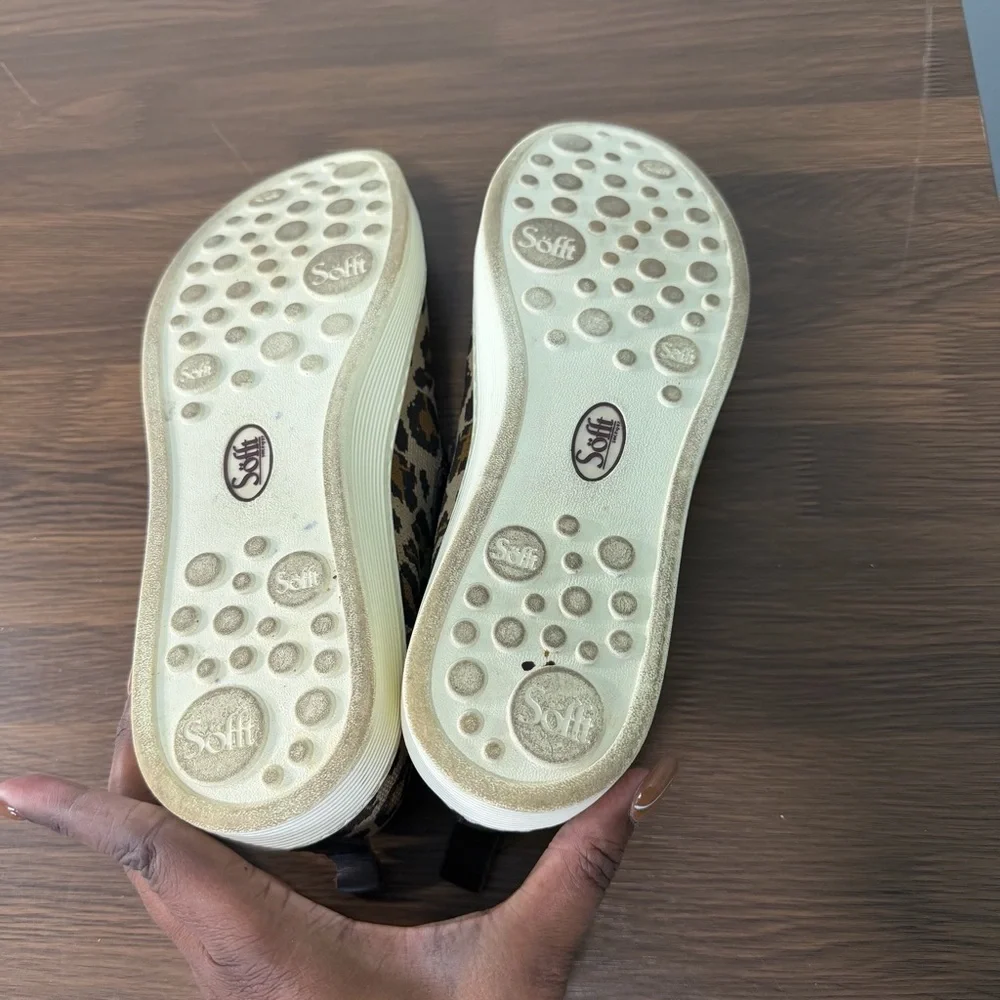 Sofft Somers Slip-On Knit‎ Sneakers Leopard Print Sz 10